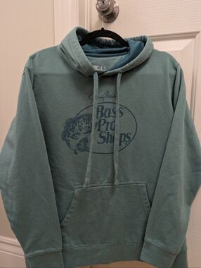 Bass Pro Shops Seafoam Green Hoodie with Chest Logo